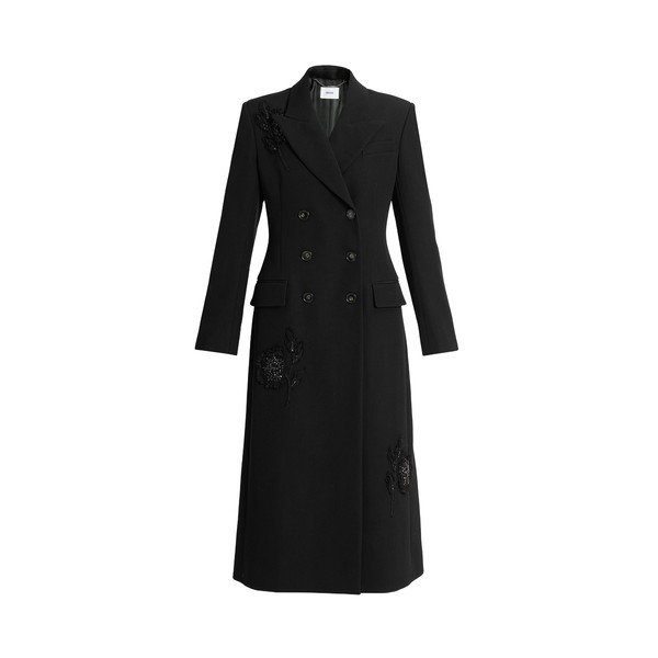 Erdem Embroidered Grain De Poudre Tailored Coat