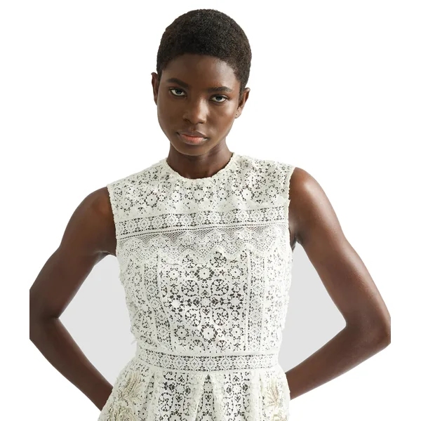 Erdem Embroidered Guipure Midi Dress, view 4