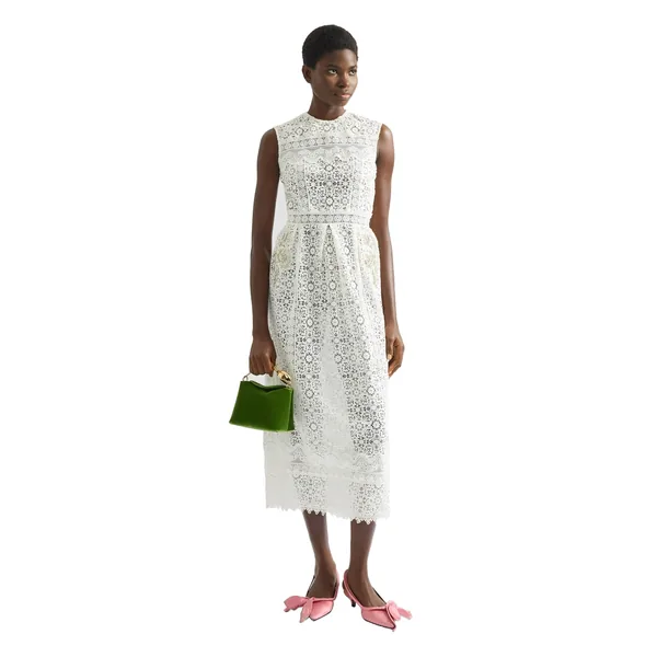 Erdem Embroidered Guipure Midi Dress, view 6