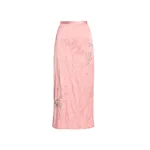 Erdem Embroidered Textured Satin Pencil Midi Skirt