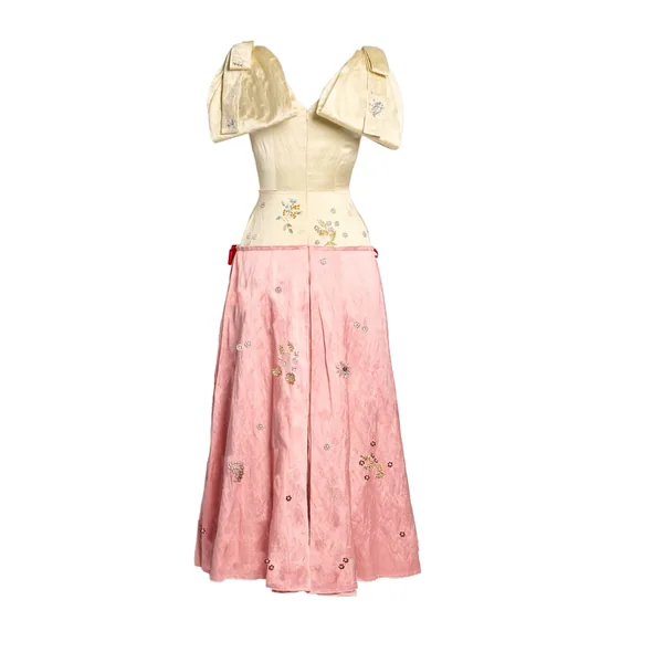 Erdem Embroidered Textured Satin Short Sleeve Midi Dress, view 4