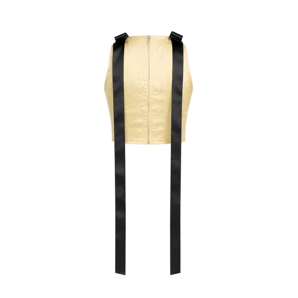Erdem Embroidered Textured Satin Sleeveless Top, view 4