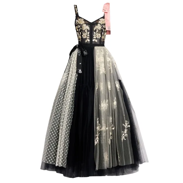 Erdem Embroidered Tulle Sleeveless Dress
