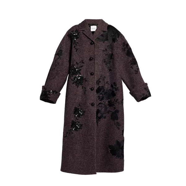 Embroidered Wool Coat