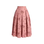 Erdem Floral Cotton Cutwork Midi Full Skirt