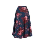 Erdem Floral Cotton Poplin A-Line Midi Skirt