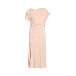 Erdem Floral Creponne Jacquard Short Sleeve Midi Dress