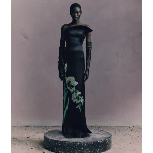 Erdem Floral Duchess Bustier Gown, view 3