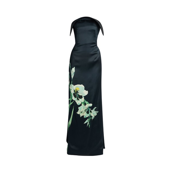 Erdem Floral Duchess Bustier Gown