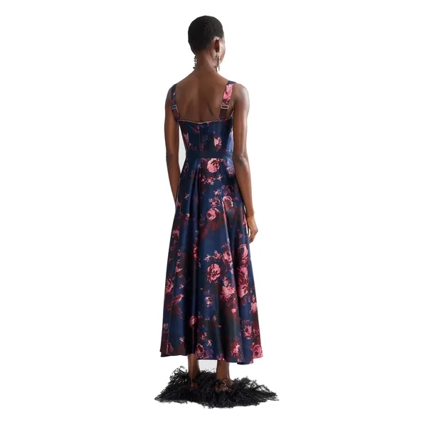 Erdem Floral Duchess Sleeveless Midi Dress, view 2