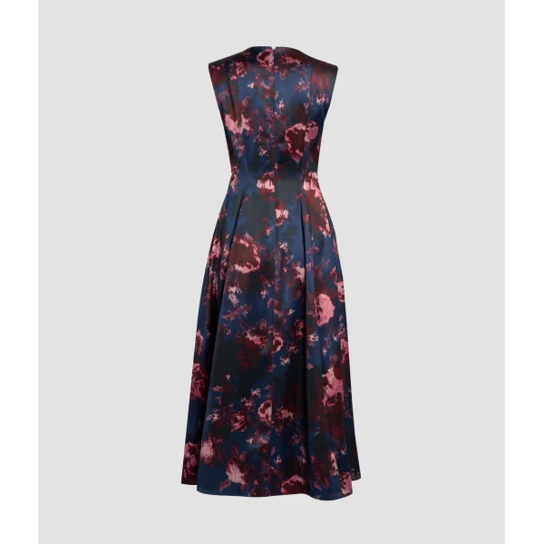 Erdem Floral Duchess Sleeveless Midi Dress, view 2