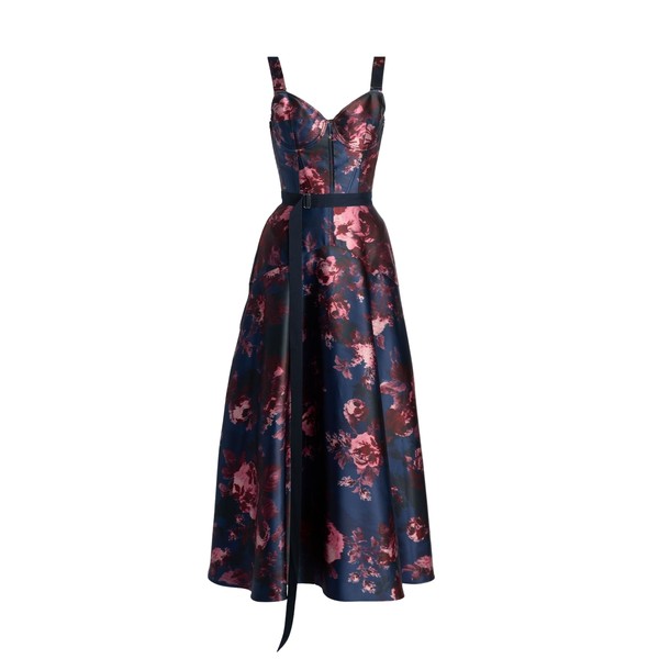 Erdem Floral Duchess Sleeveless Midi Dress