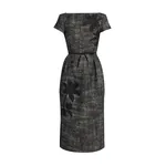 Erdem Floral Embroidered Wool Short Sleeve Midi Dress