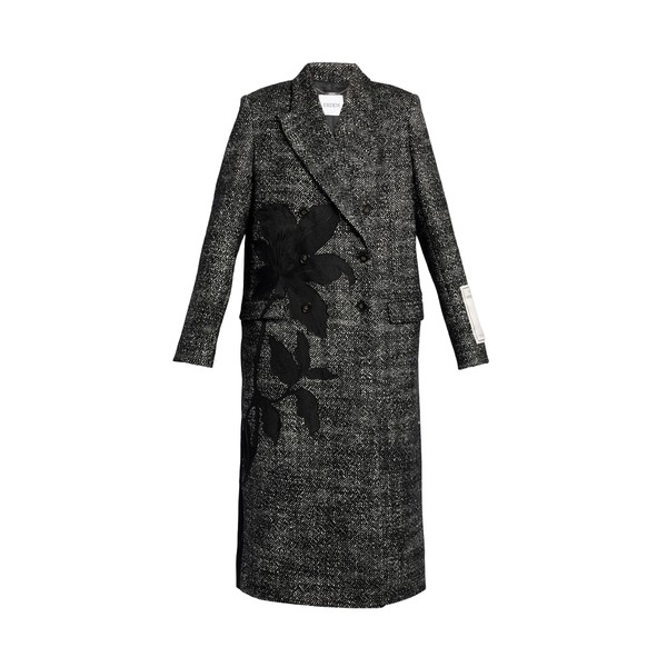 Erdem Floral Embroidered Wool Tailored Coat