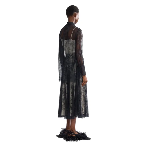 Erdem Floral Lace A-Line Skirt, view 3