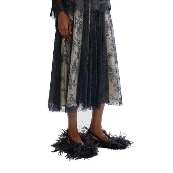 Erdem Floral Lace A-Line Skirt, view 5