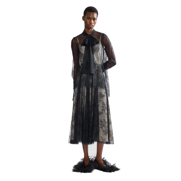 Erdem Floral Lace A-Line Skirt, view 6