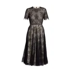 Erdem Floral Lace Short Sleeve Midi Dress