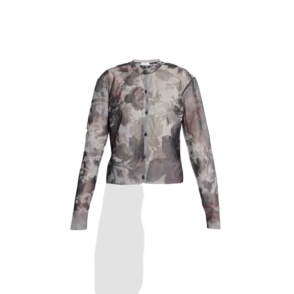 Erdem Floral Print Jacquard Cardigan