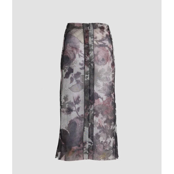 Erdem Floral Print Jacquard Knit Skirt, view 2