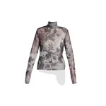 Erdem Floral Print Jacquard Turtleneck Knit