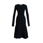 Erdem Jacquard Long Sleeve Midi Knit Dress