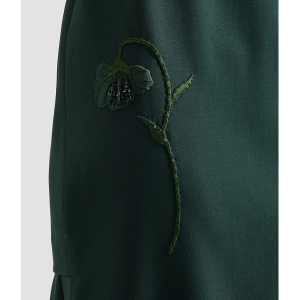Erdem Pleatable Wool Tailored Midi Dress, view 7