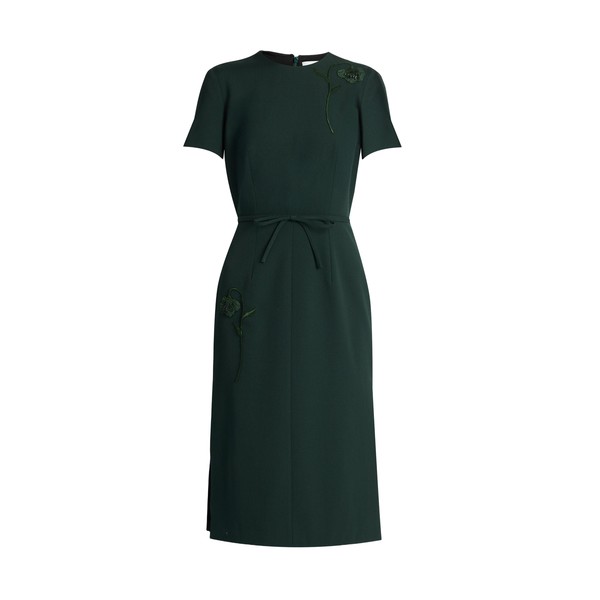 Erdem Pleatable Wool Tailored Midi Dress