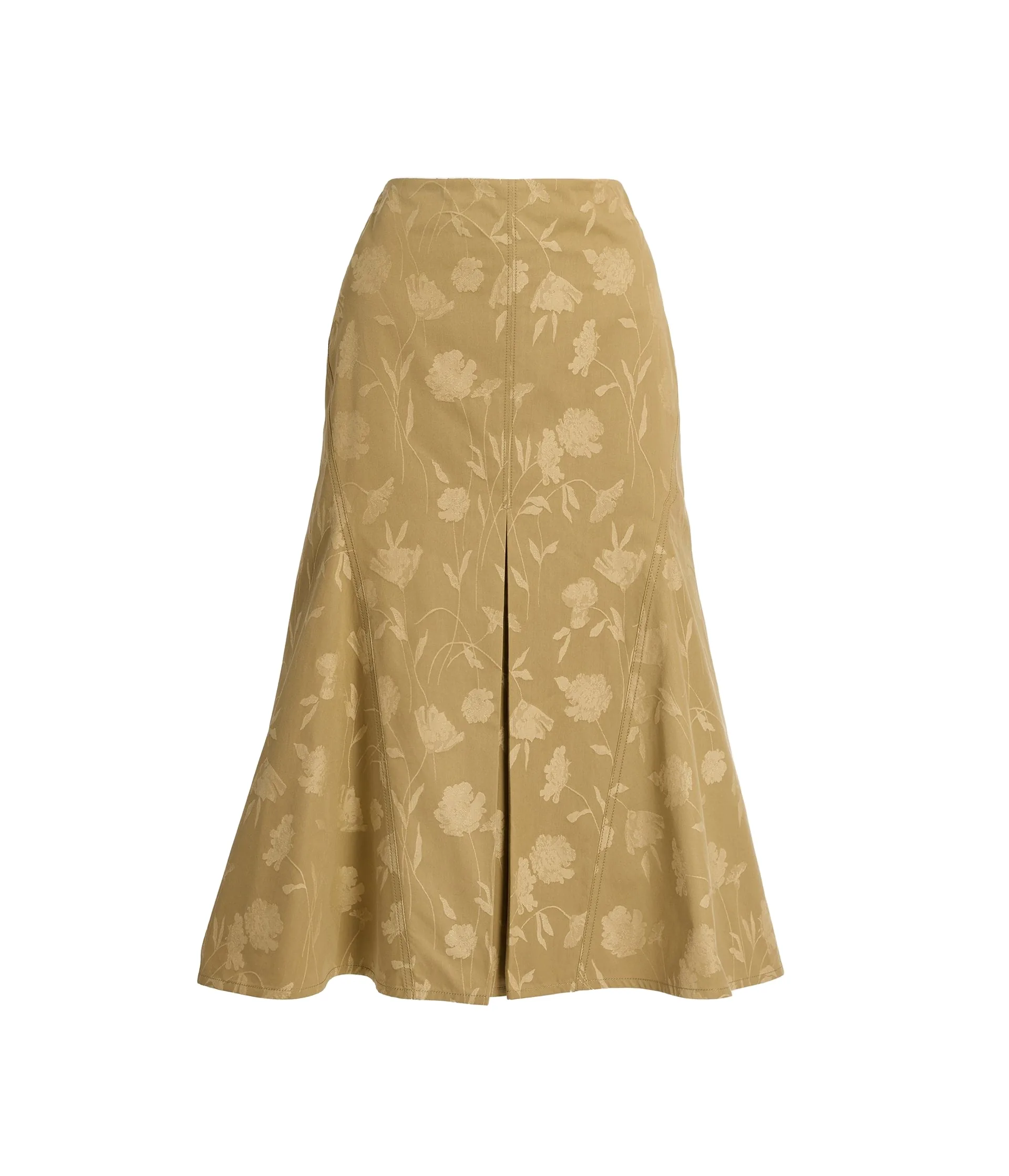 Poppy Cotton Jacquard Fluted Midi Skirt