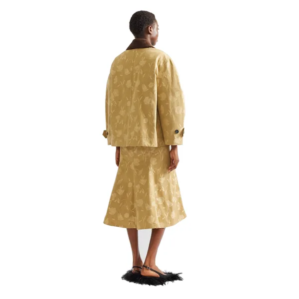 Erdem Poppy Cotton Jacquard Oversize Jacket, view 3