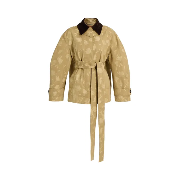 Erdem Poppy Cotton Jacquard Oversize Jacket