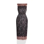 Erdem Printed Textured Satin Sleeveless Midi Dress