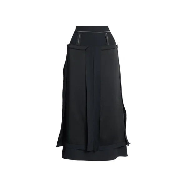 Erdem Satin Cady Midi Skirt