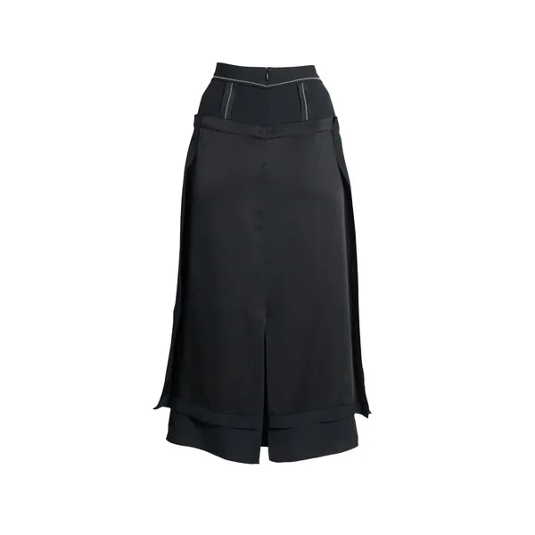 Erdem Satin Cady Midi Skirt, view 2