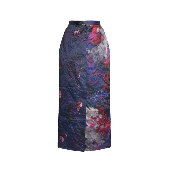 Erdem Textured Satin Pencil Skirt, view 2