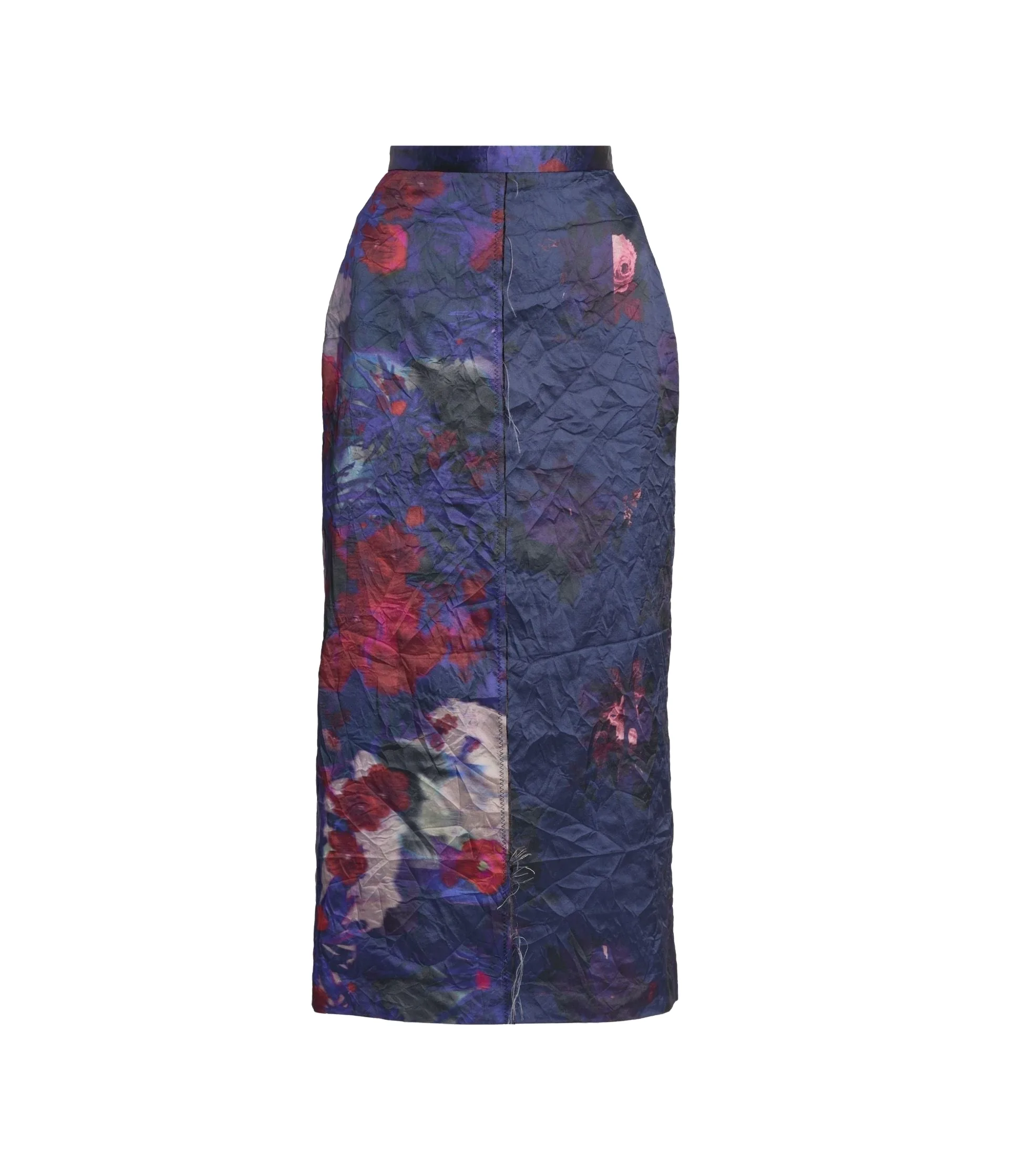 Textured Satin Pencil Skirt