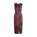 Erdem Textured Satin Sleeveless Midi Dress