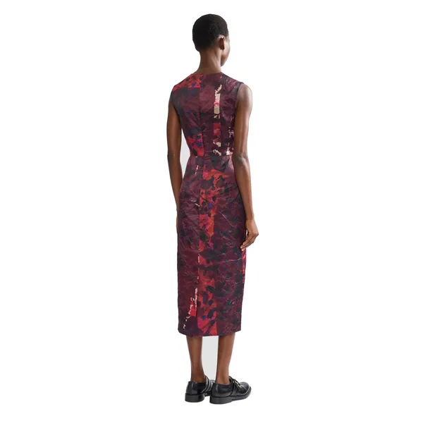 Erdem Textured Satin Sleeveless Midi Dress, view 4