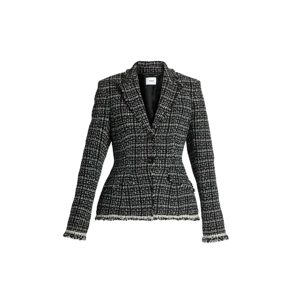 Erdem Tweed Fitted Single Breasted Blazer