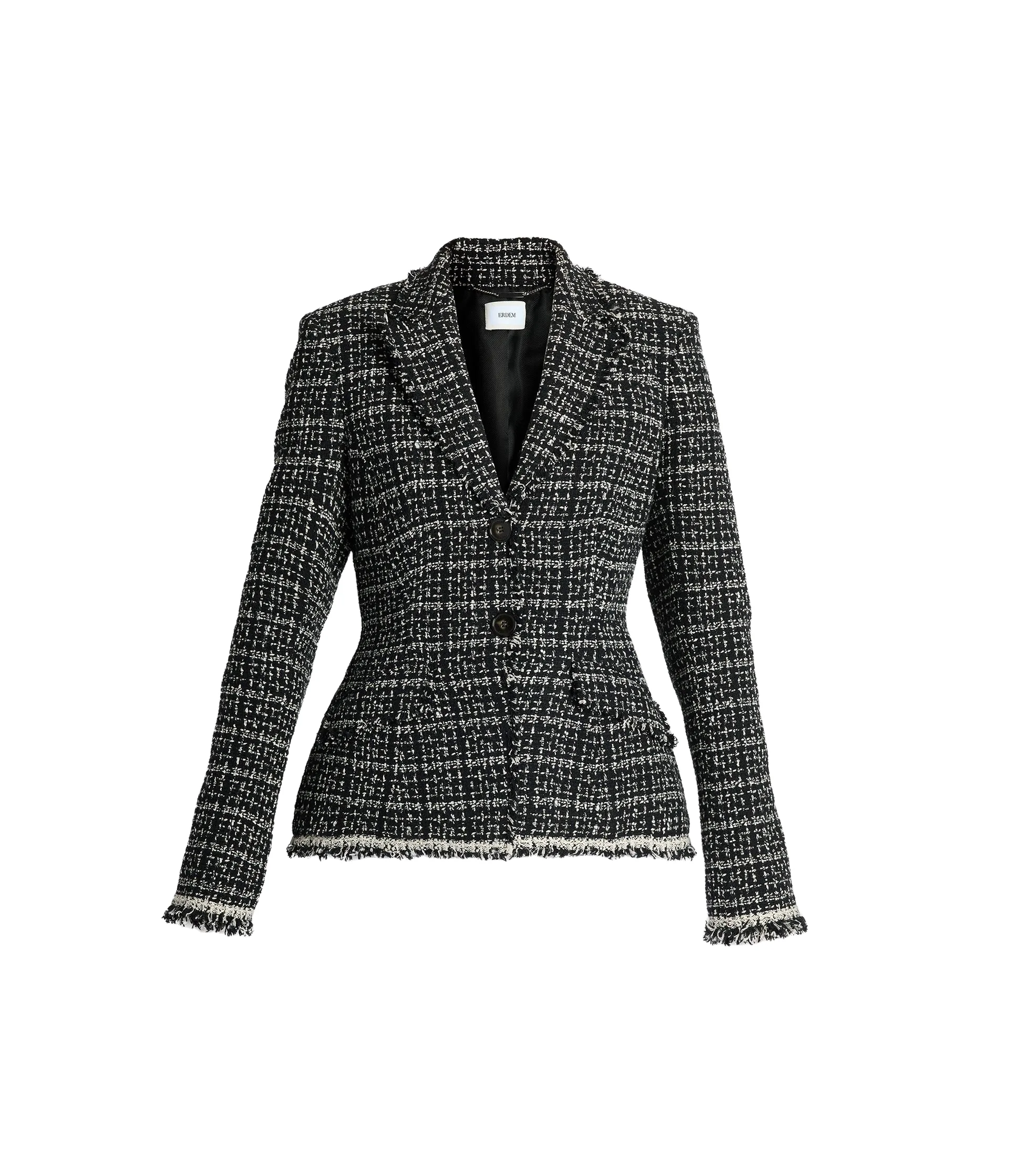 Tweed Fitted Single Breasted Blazer