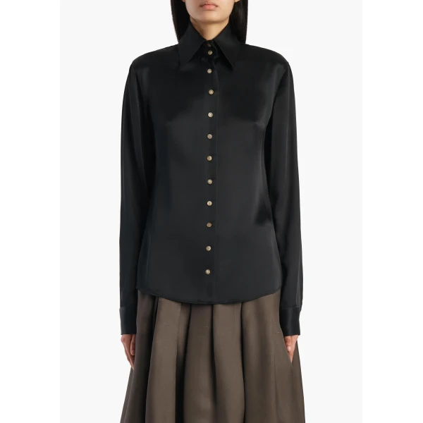 Khaite Ivy Top in Black, view 3