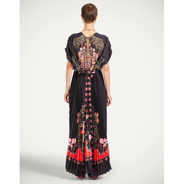 La Double J Accordion Dress in Cornucopia Placée Black, view 3
