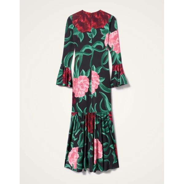 La Double J Alba Dress in Peony Black, view 6