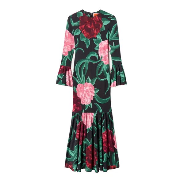 La Double J Alba Dress in Peony Black
