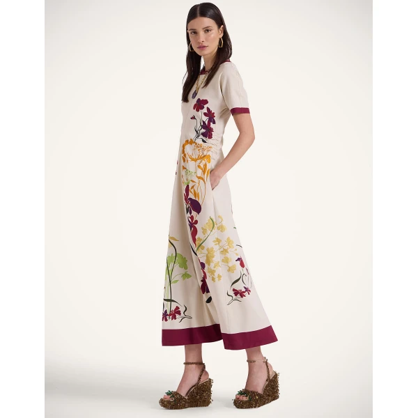 La Double J Angelica Dress in Corsage Placée Ivory, view 2