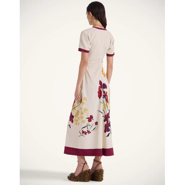 La Double J Angelica Dress in Corsage Placée Ivory, view 3
