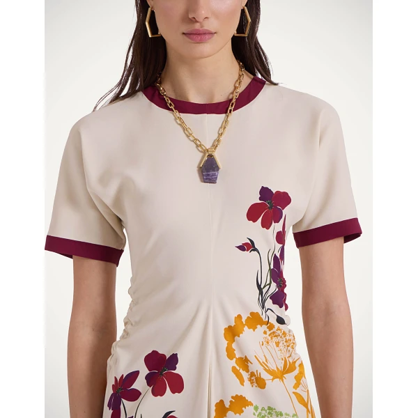 La Double J Angelica Dress in Corsage Placée Ivory, view 5