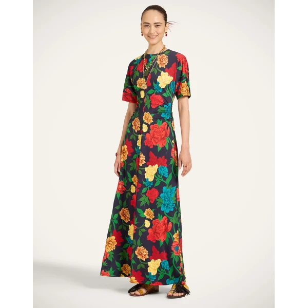 La Double J Angelica Dress in Queen Peony Blue, view 2