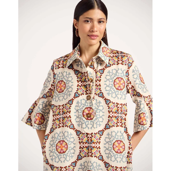 La Double J Artemis Dress in Ballata Ivory, view 5