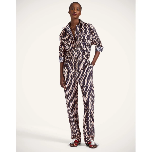 La Double J Aviator Jumpsuit in Pesciolini Blue, view 2